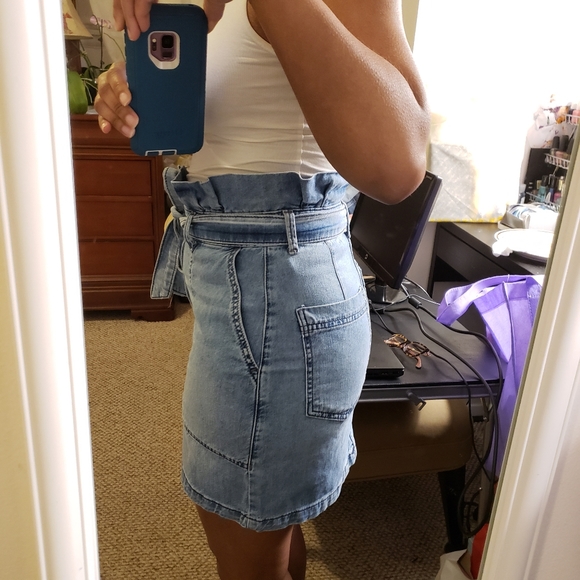 Free People Tie-Waist Denim Skirt - Picture 6 of 7